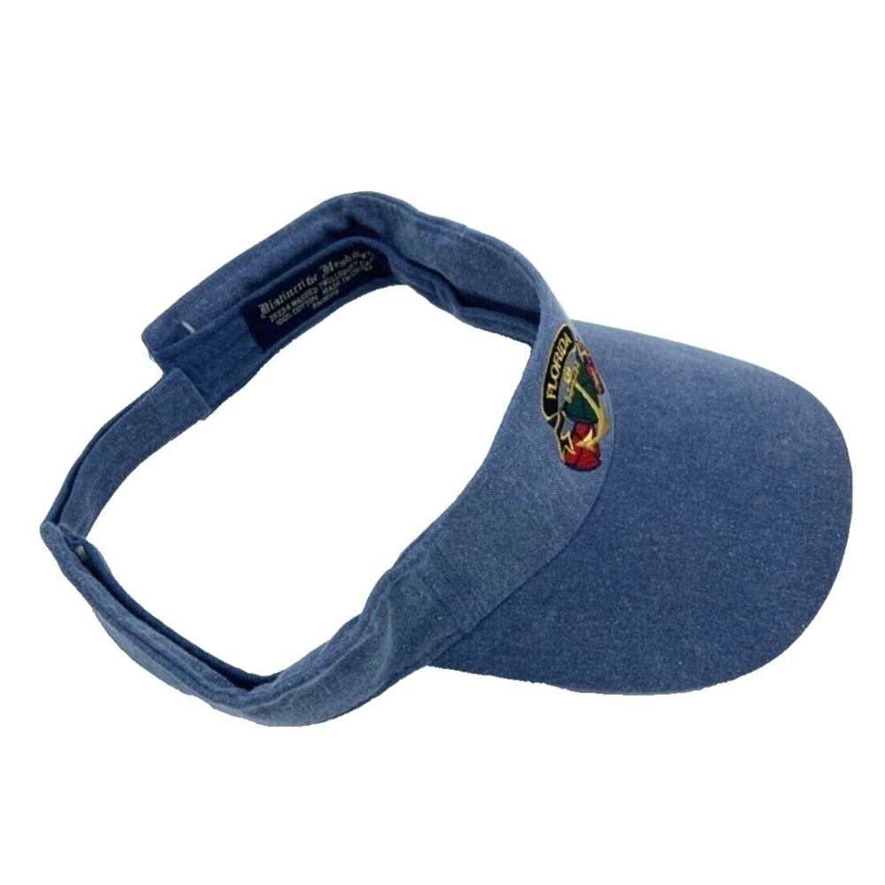 Vintage‎ Y2K Distinctive Headwear Visor; Denim Blue; Florida Theme - Picture 4 of 5